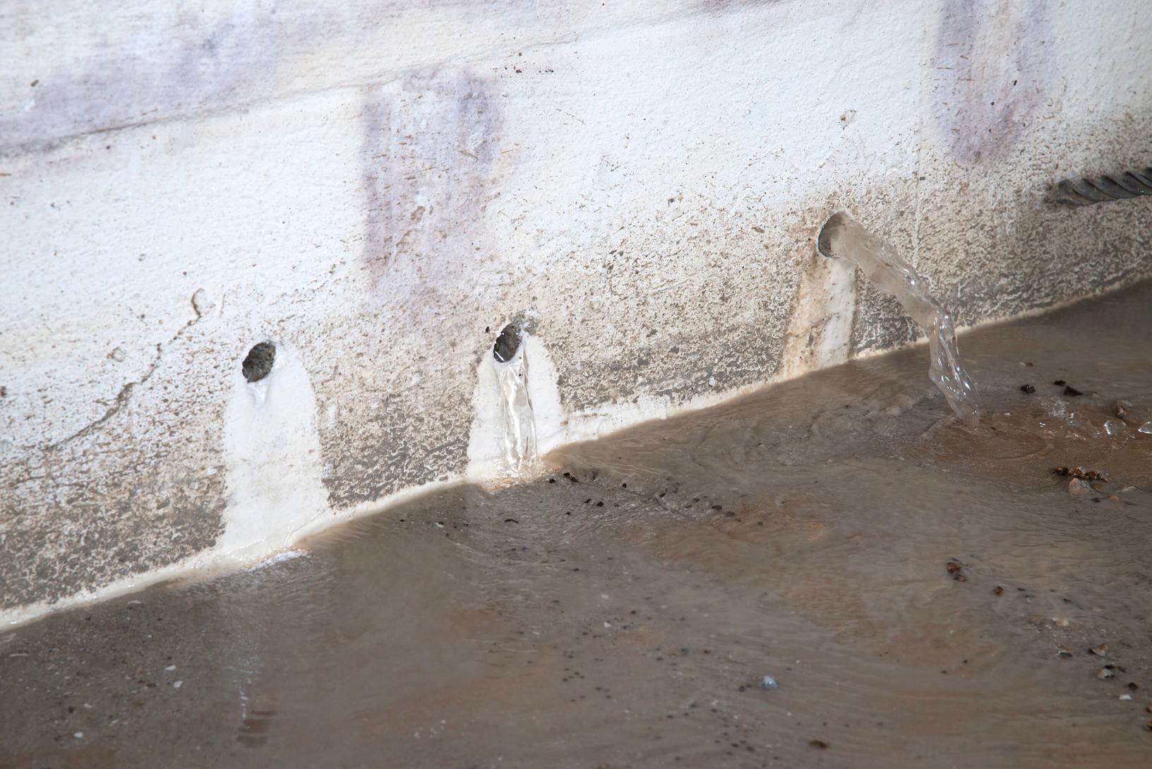Basement waterproofing system installed by Aspen Foundation Repairs